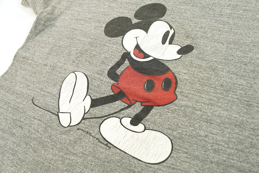 USA製　DISNEY ミッキー 4人　大判　プリント　tシャツ 霜降りグレー USA製 DISNEY ミッキー 4人 大判 プリント tシャツ 霜降りグレー