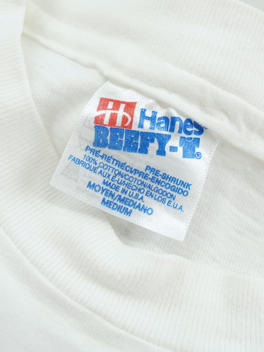 90's Hanes ''アインシュタイン'' Tシャツ 白ボディ 表記(M) USA製