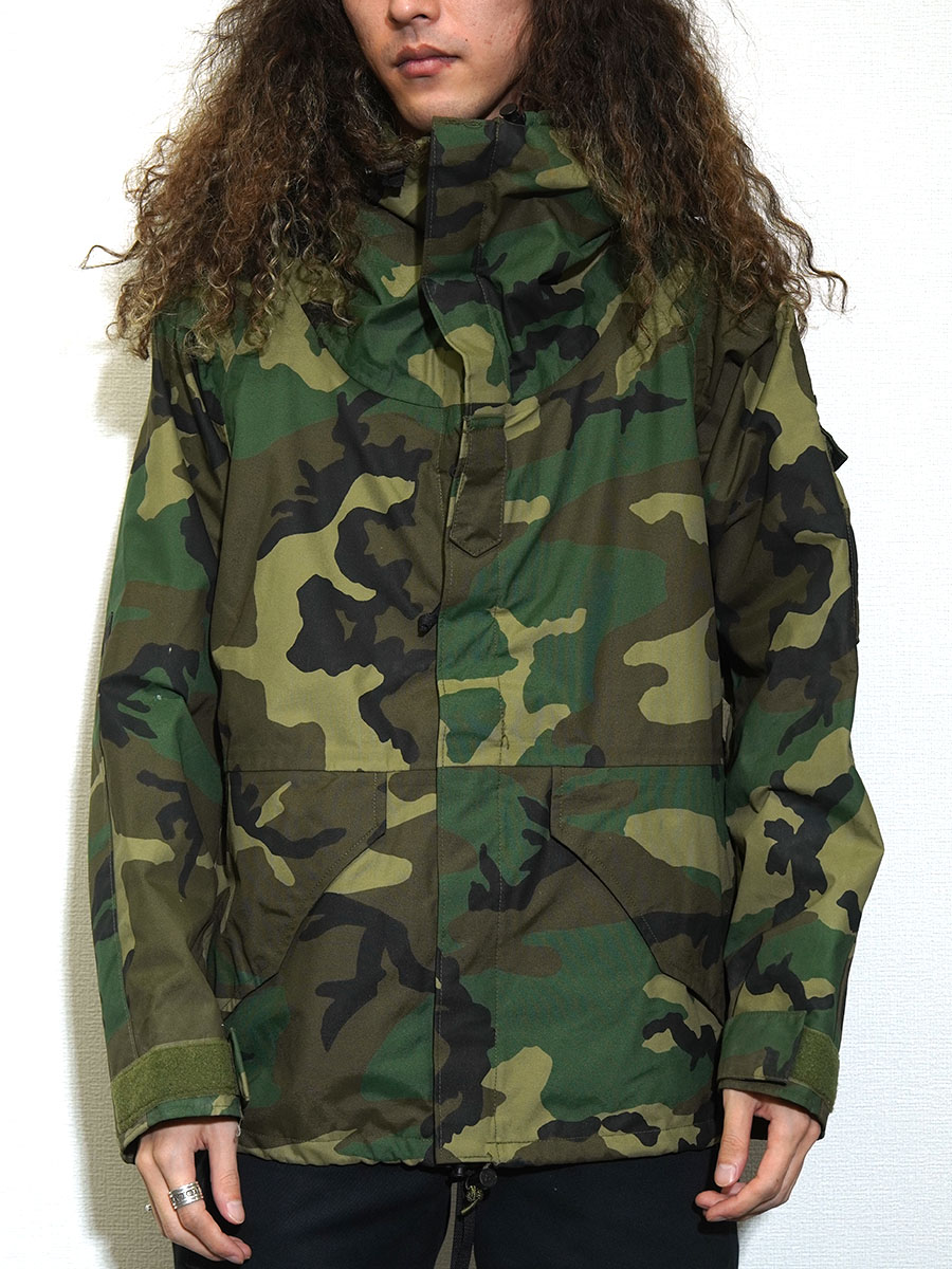 GORE-TEX ALPHA ECWCS カモフラージュジャケット S 88's ECWCS GORE-TEXパーカ カモ ALPHA INDUSTRIES製 表記(SMALL - X