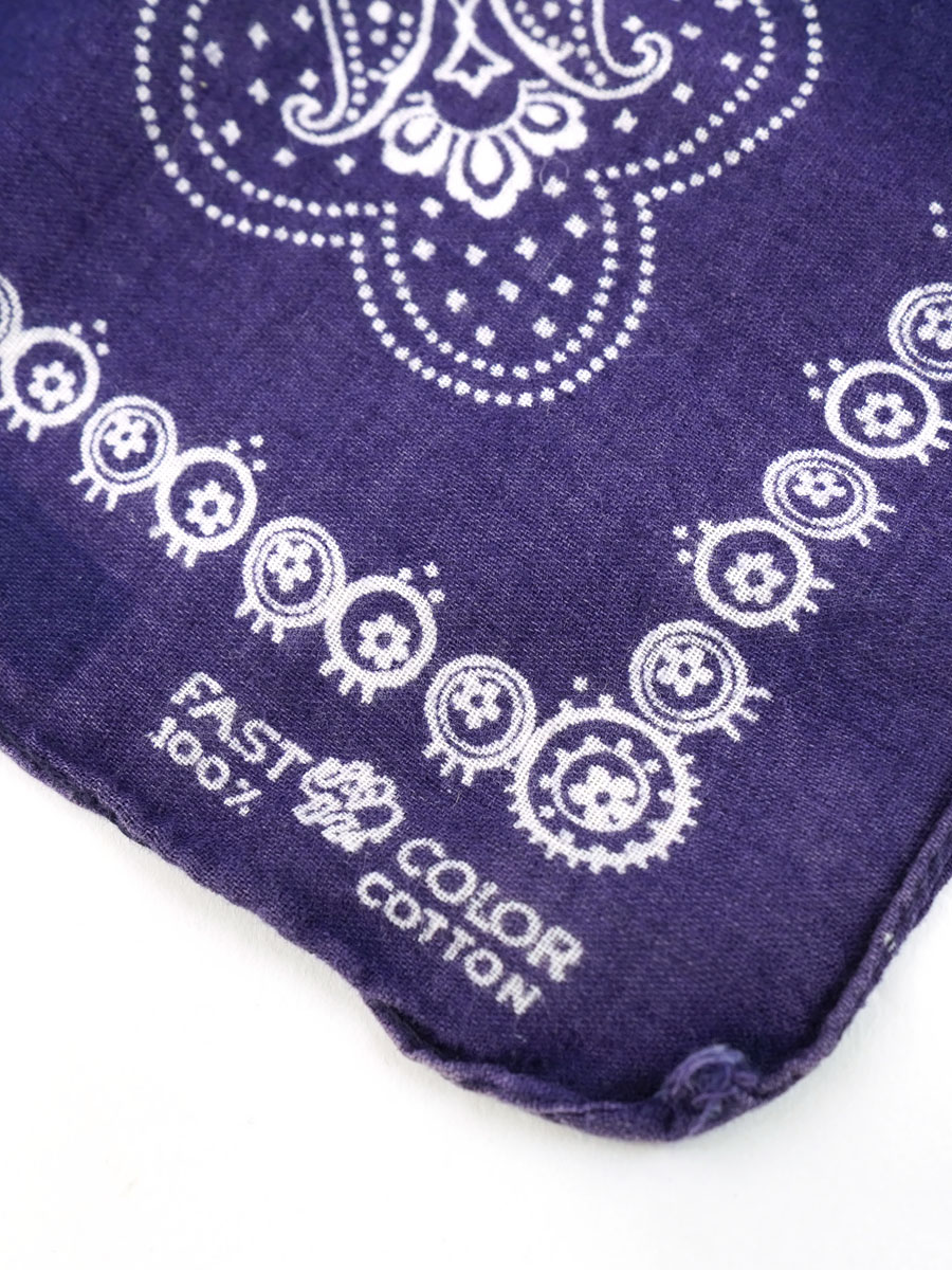 60'S ELEPHANT BRAND FAST COLOR BANDANA NAVY