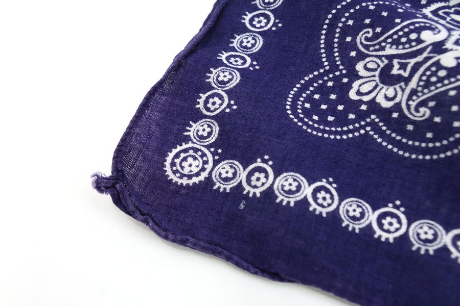 60'S ELEPHANT BRAND FAST COLOR BANDANA NAVY