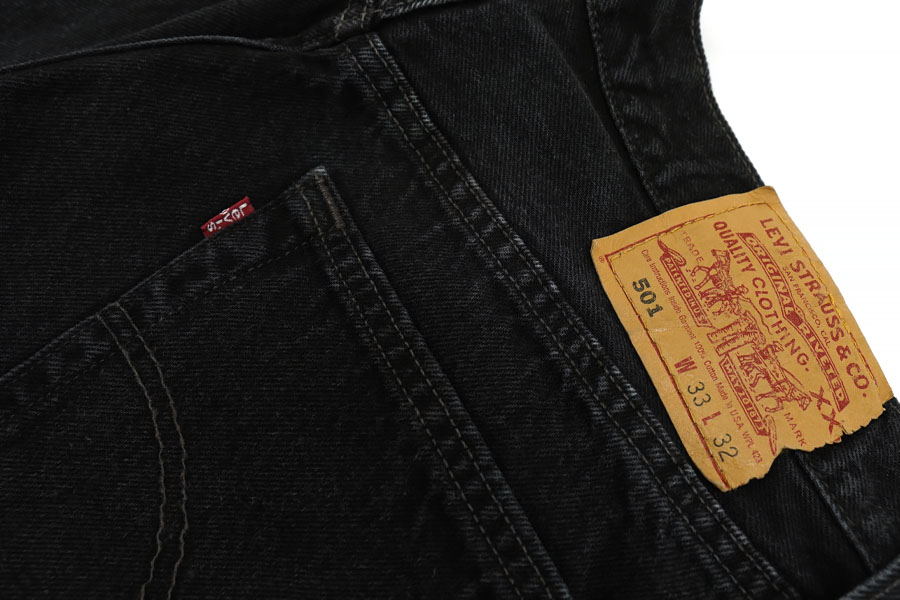 Levi's 501 USA製 W33 L32 サンべニート 90's LEVI'S 501 ブラックデニムパンツ 表記(W33 L32) USA製 | NEW