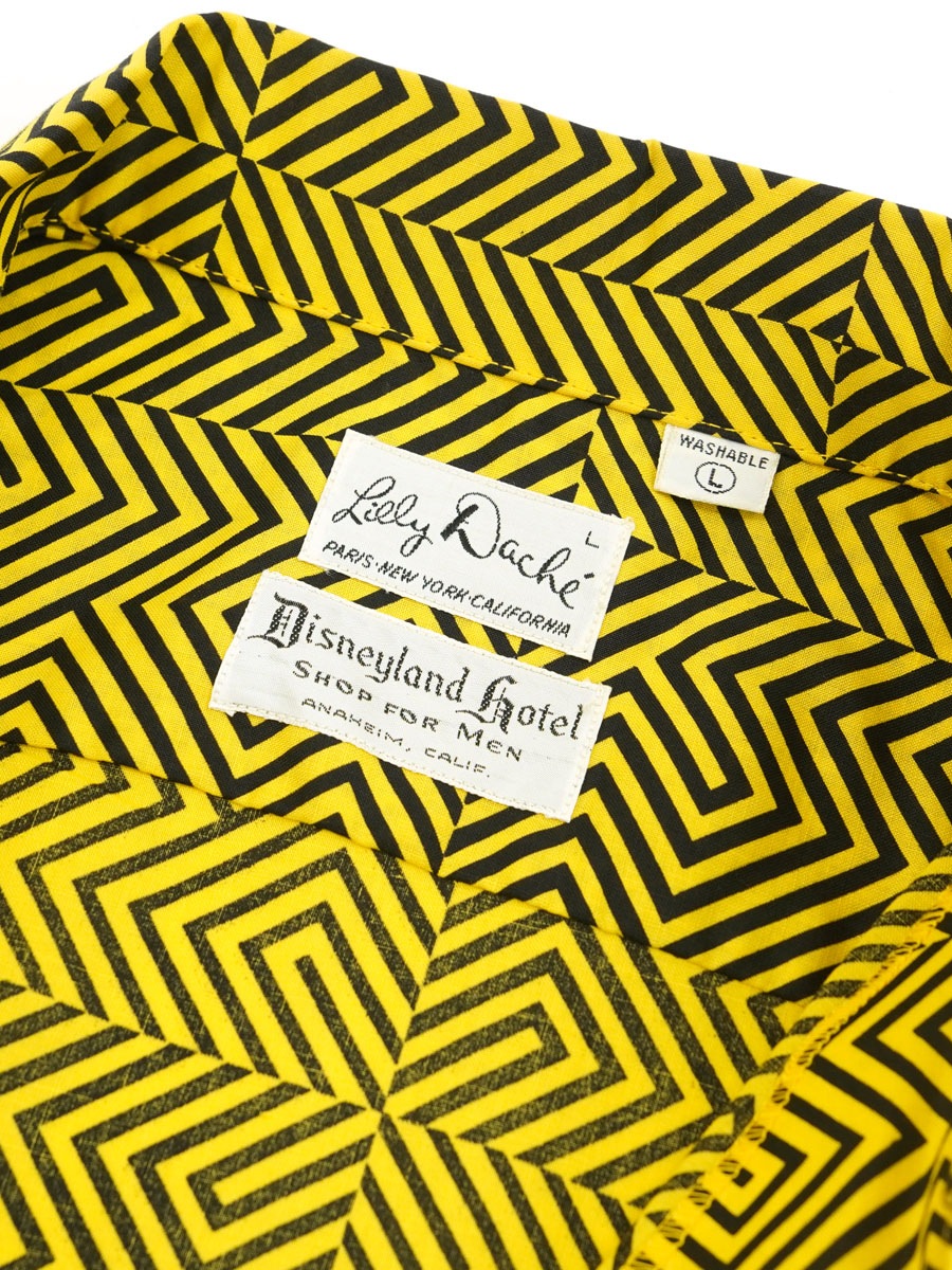 1950'S LILLY DACHE DISNEYLAND HOTEL SHOP FOR MEN S/S SHIRT (SIZE.LARGE) NOS