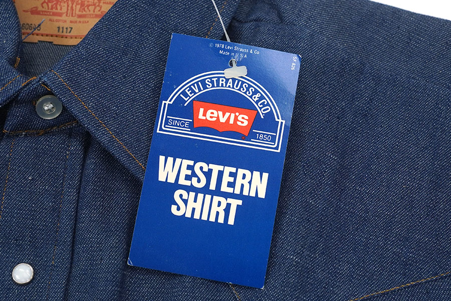 70's VINTAGE Levi's ORANGE TAB デニムシャツ Vtg 70s Levi's Orange Tab Chambray Work Shirt Sky Blue