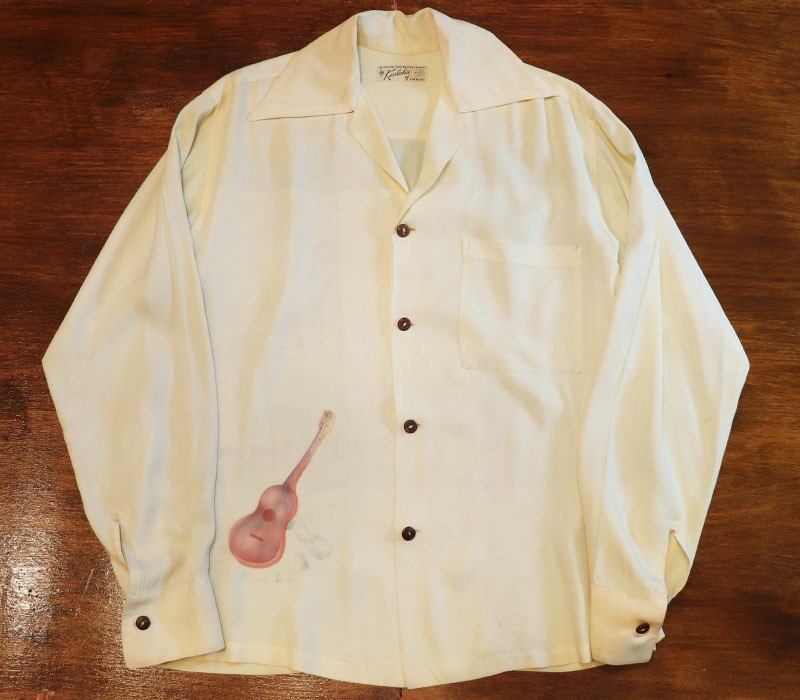 1940s L/S BACK PANEL HAWAIIAN , Size  L