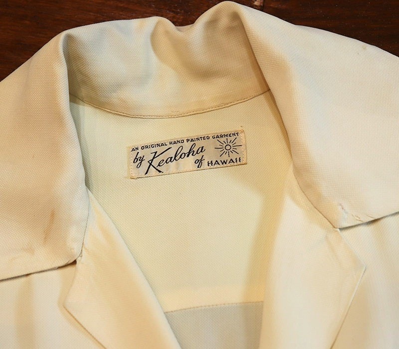 1940s L/S BACK PANEL HAWAIIAN , Size  L