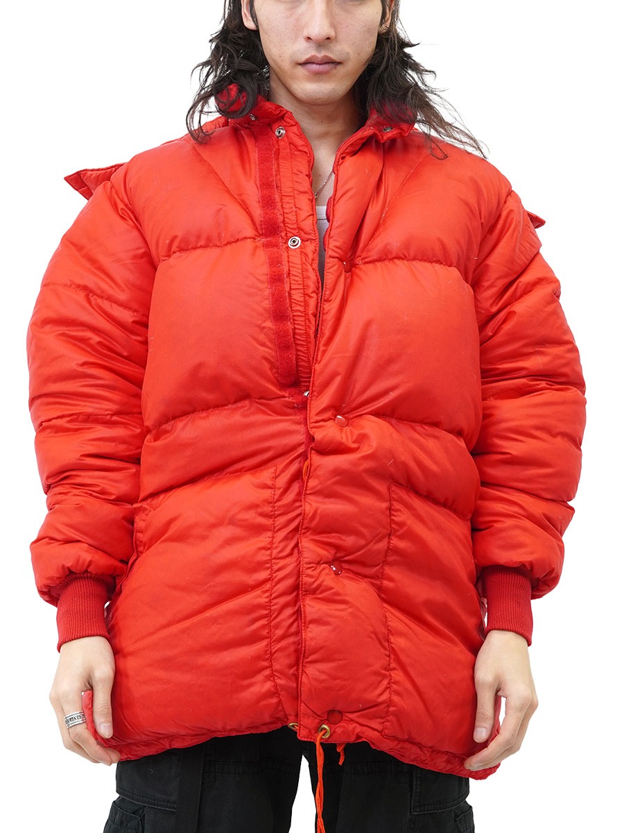 60's Recreational Equipment 筆記体タグ ファーフード付き ダウン