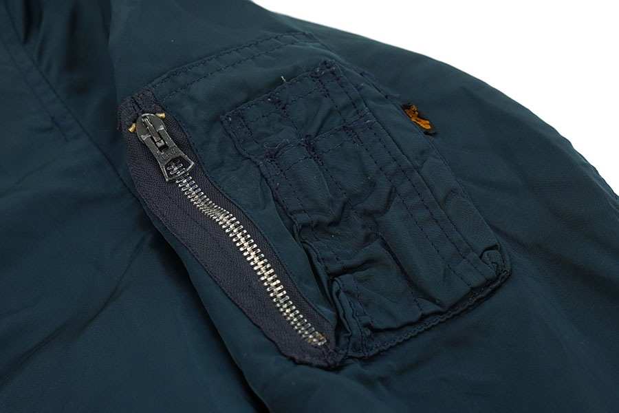 ALPHA INDUSTRIES MA-1 82790J　紺 Alpha MA-1 Nylon Flight Jacket - Replica Blue - MyPilotStore.com
