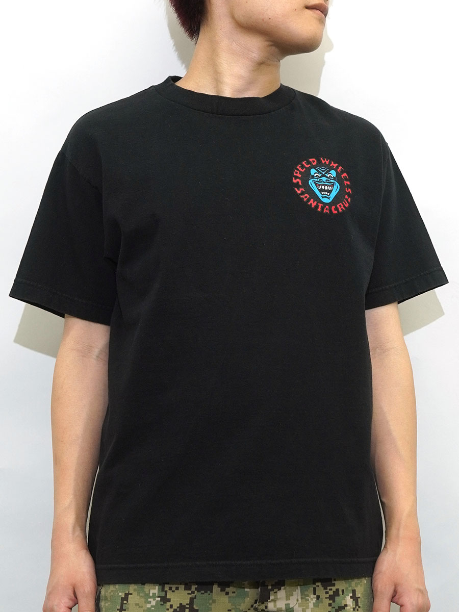 00'S NHS ''SPEED WHEELS SANTA CRUZ'' T SHIRT BLACK (SIZE.MEDIUM