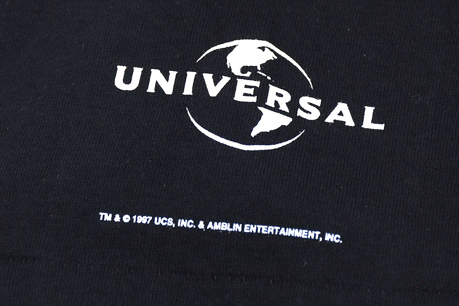 90's POST NO BILLS ''THE LOST WORLD JURASSIC PARK'' レンチキュラーシール 袖プリント Tシャツ 実寸(XL位)