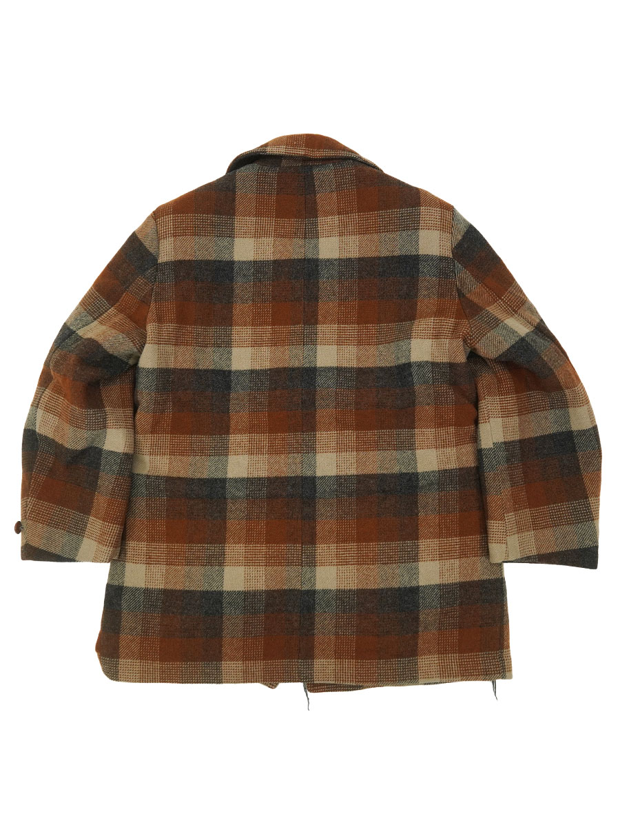 60's PENDLETON 好配色チェック ウールハーフコート 実寸(L位) | NEW