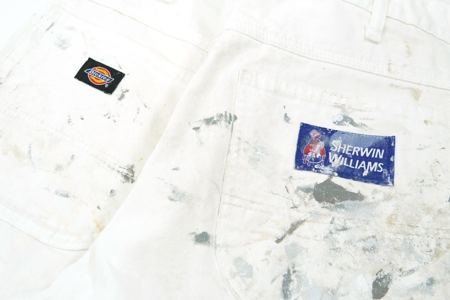 00's～ DICKIES × SHERWIN WILLIAMS ホワイト コットンペインター
