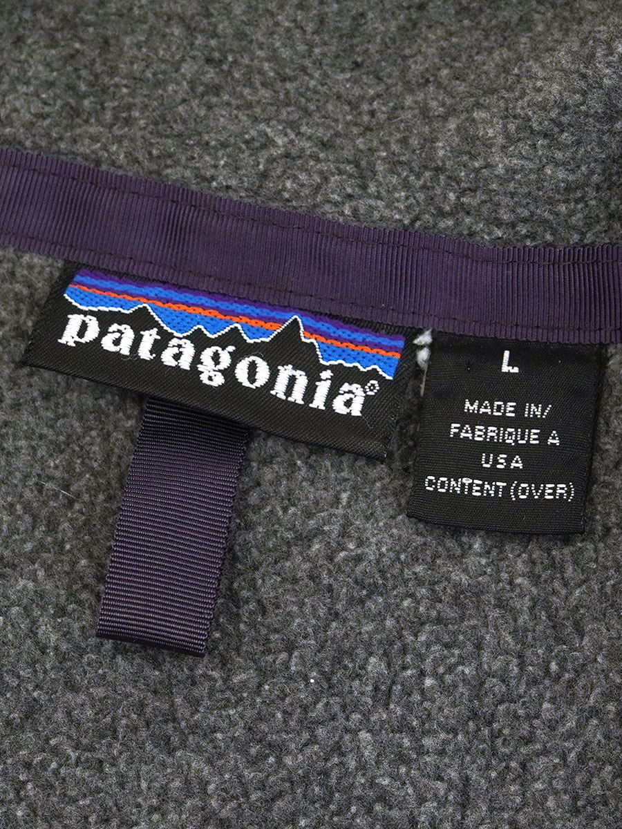 90'S PATAGONIA SYNCHILLA JACKET CHARCOAL GREY (SIZE.LARGE) MADE IN USA