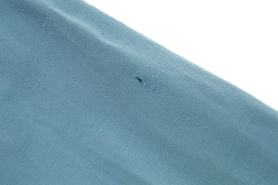 60's Forstmann 100％ VIRGIN WOOL ロングスリーブシャツ スチールブルー 実寸(L位)