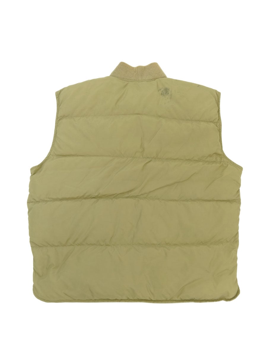 【希少】80s エディーバウアー グースダウンベスト ナイロン ベージュ L 80's 黒タグ エディーバウアー ダウンベスト ベージュ 表記(L) USA製