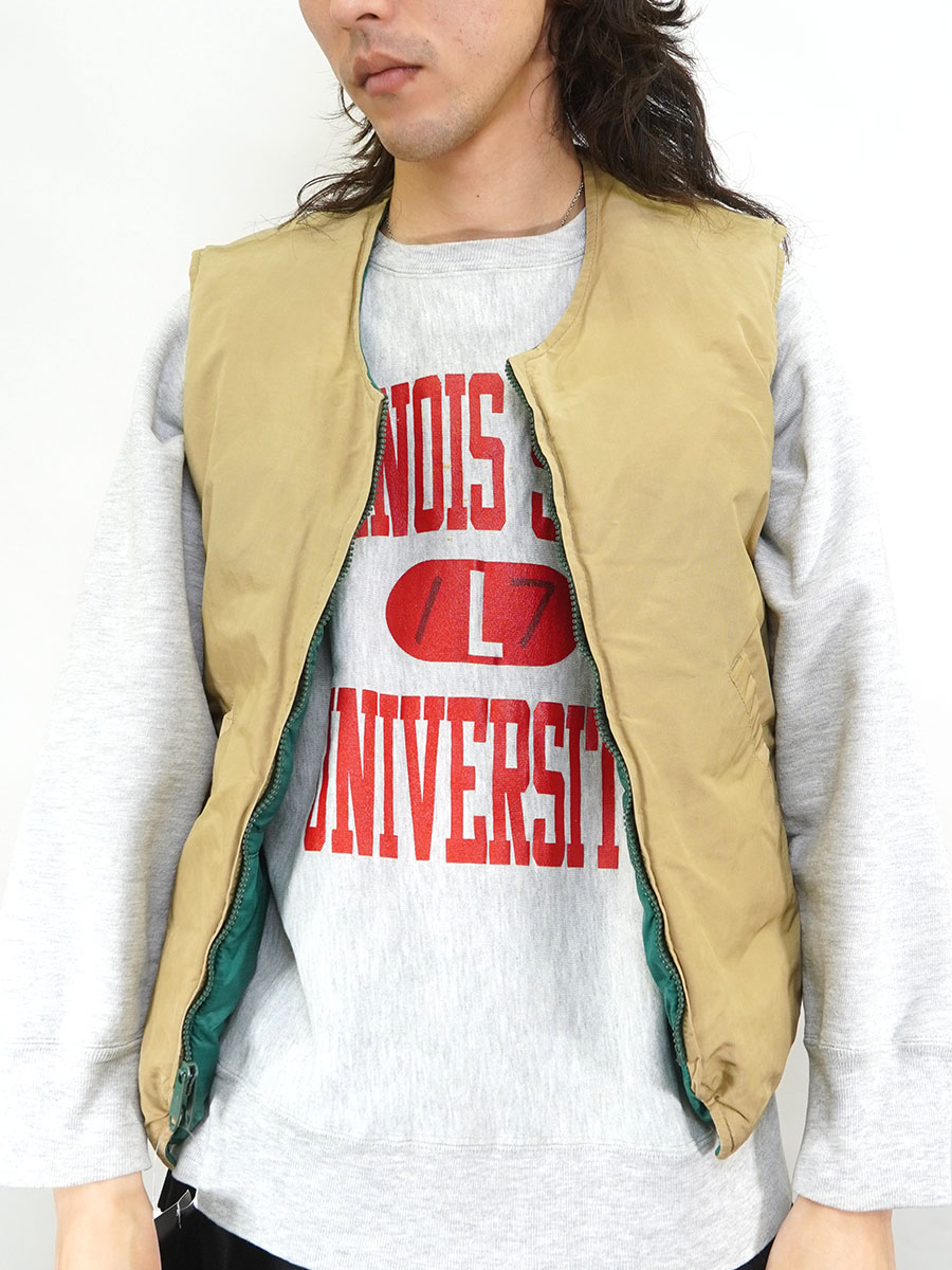 70's 黒タグ Eddie Bauer リバーシブル ダウンベスト 表記(L) | NEW