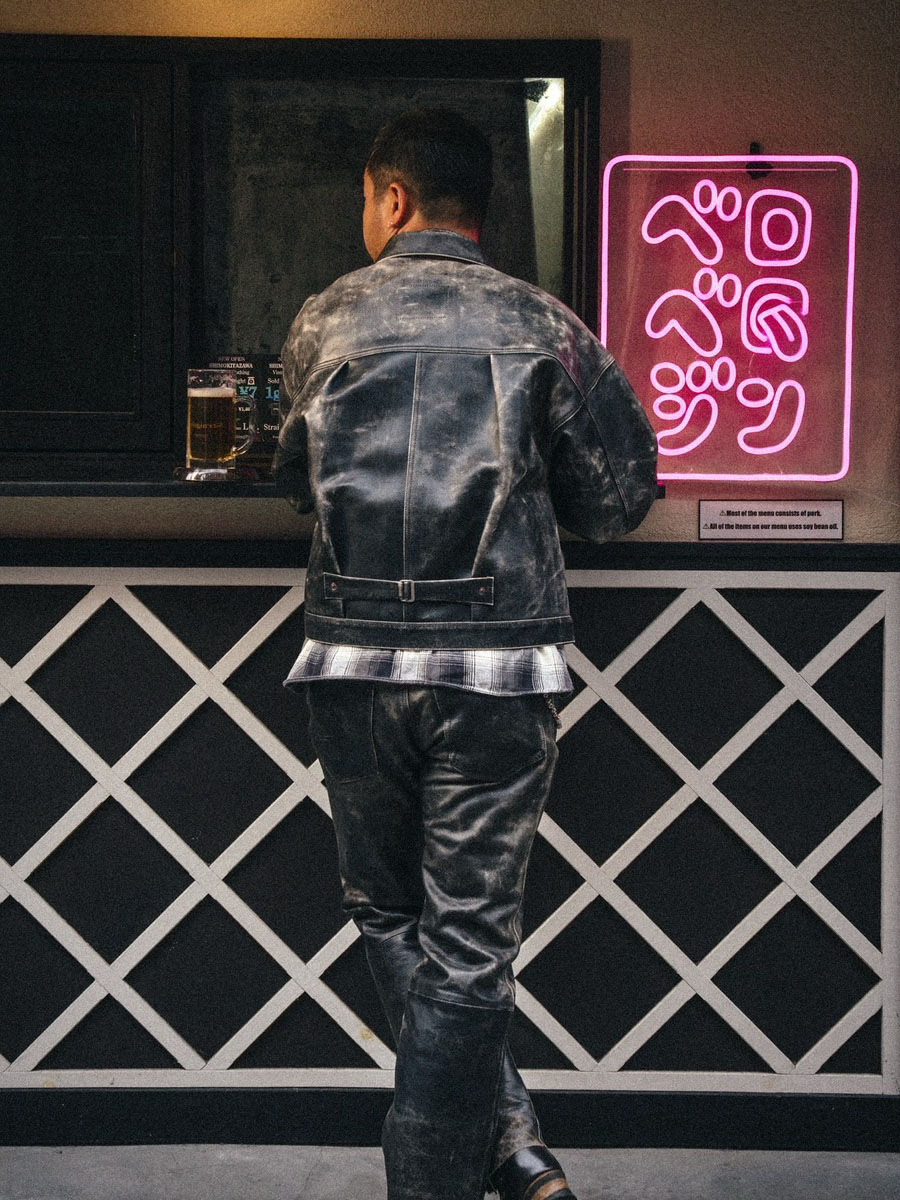 SAINT Mxxxxxx X BerBerJin BBJ_LEATHER JACKET BLACK (SIZE.LARGE)