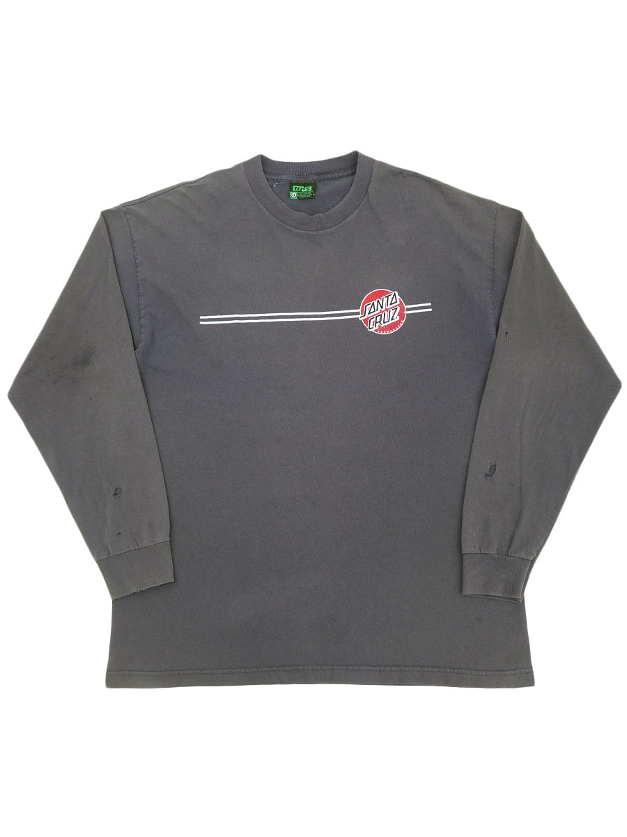 00'sオールドNHSタグ◎Nor Cal ロンT グレー L 90'S NHS SANTA CRUZ ''SANTA CRUZ SNOWBOARDS'' LONG SLEEVE T SHIRT