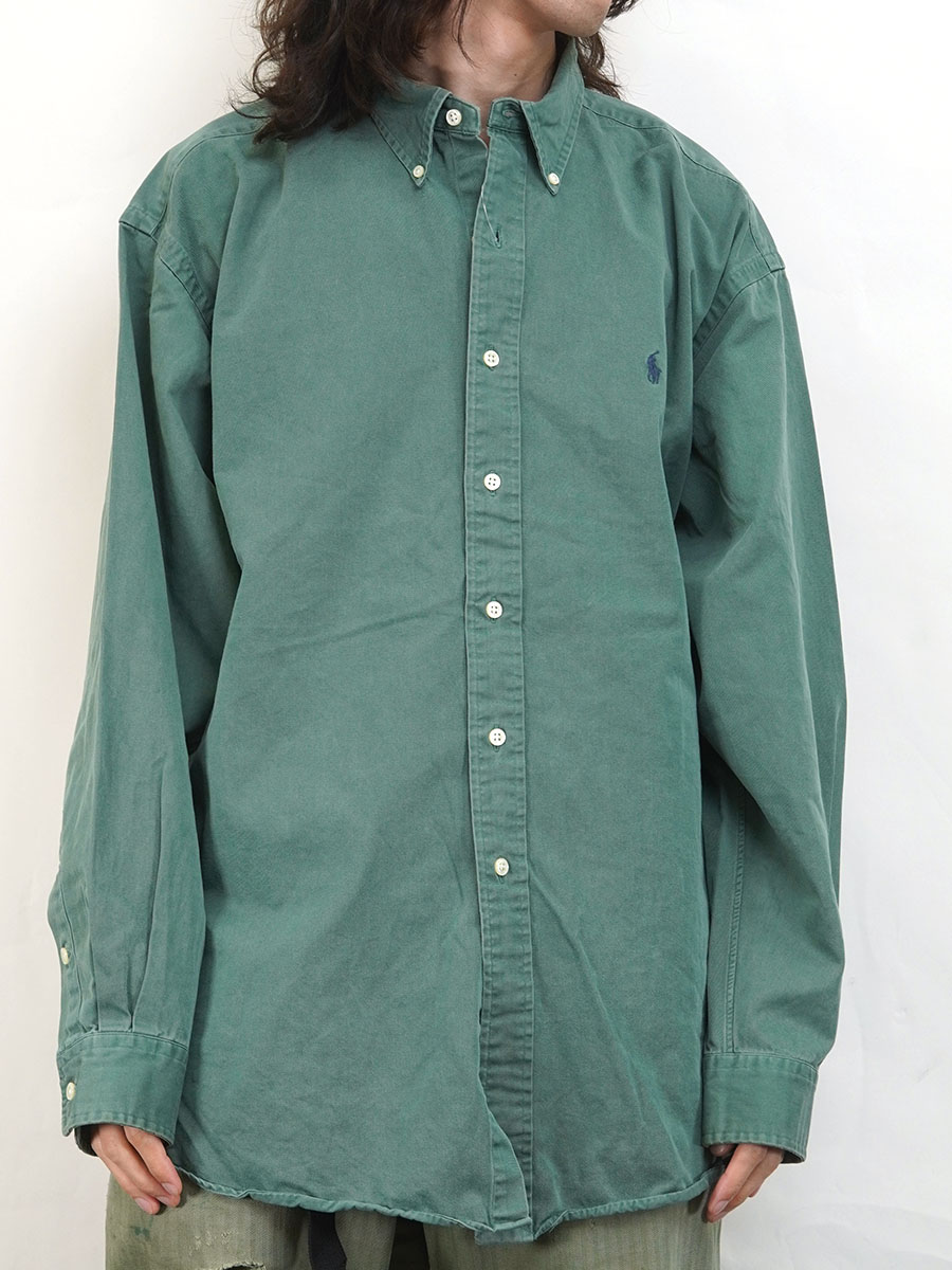 ラルフローレン BLAKE 100% COTTON L/S B.D.シャツ 表記(XL