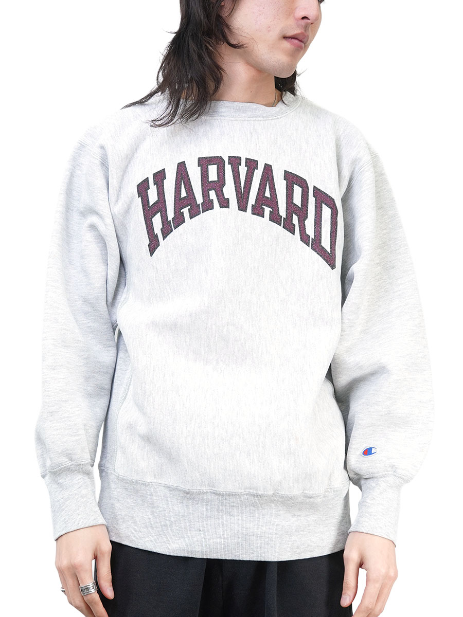 90's 刺繍タグ チャンピオンRW ''HARVARD'' グレー 表記(L) USA製