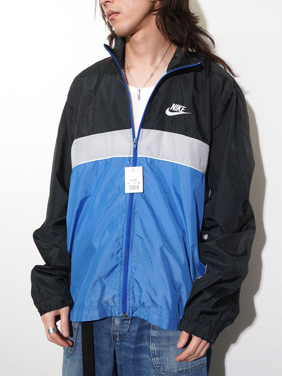 80's 紺タグ NIKE マルチカラー切り替え ナイロンジャケット 表記(XL