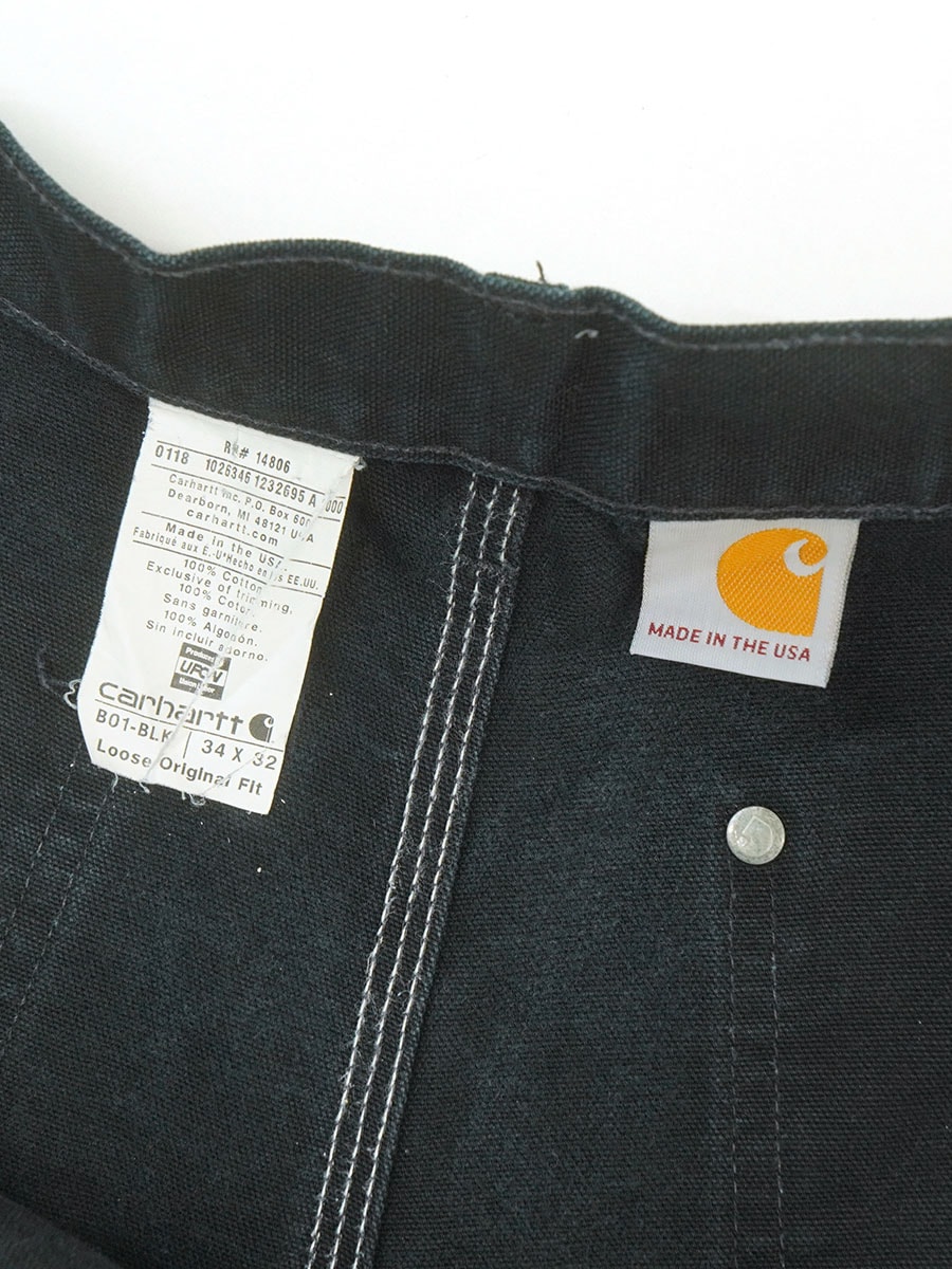 CARHARTT ダブルニー ダックペインターパンツ ブラック！表記(W34 L32