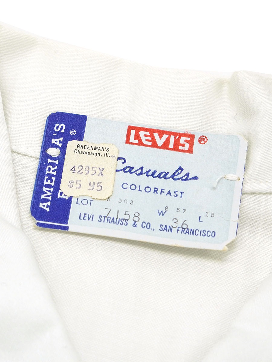 60's Levi's Casuals リブライン スウィングトップ ホワイト 表記(36) DEAD