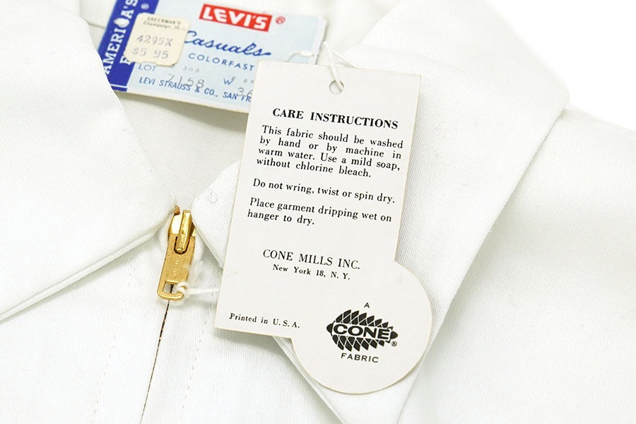 60's Levi's Casuals リブライン スウィングトップ ホワイト 表記(36) DEAD