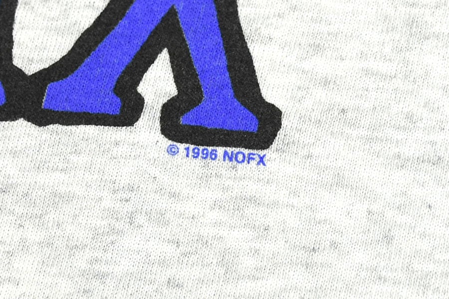 90's WILD OATS ''NOFX'' 両面プリント Tシャツ グレー 表記(L