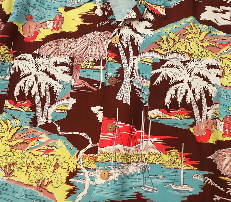 1950s HAWAIIAN SHIRT , Size Ｌ