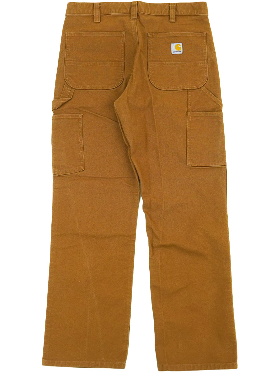 CARHARTT DUCK UTILITY WORK PANTS BROWN (SIZE.W33 L30) MADE IN