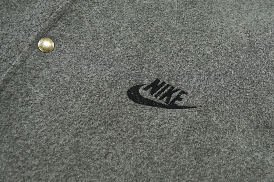 90's NIKE 灰×黒 フリース スタジアムJKT 表記(XL)