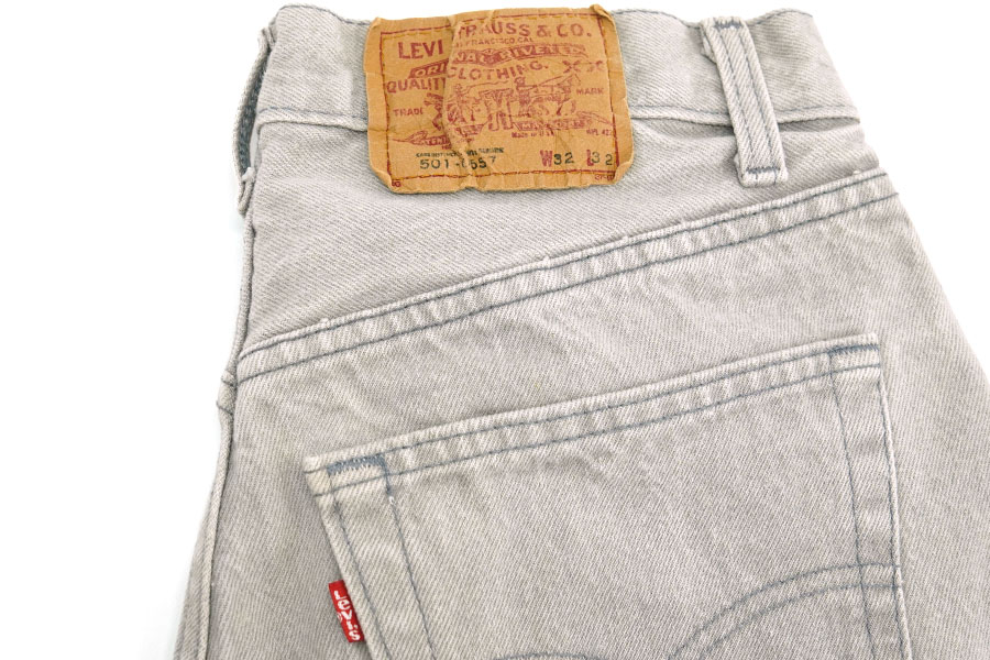 80's LEVI'S 501-0657 内股シングル カラーデニムパンツ グレー 表記(W32 L32) USA製