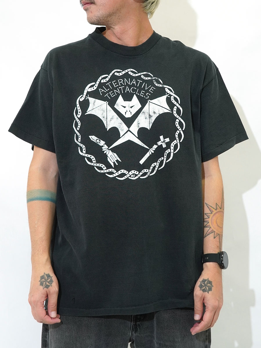 90's FRUIT OF THE LOOM ''ALTERNATIVE TENTACLES'' Tシャツ ブラック