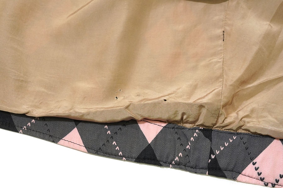 50's ACE Outerwear アーガイル柄 レーヨンギャバブルゾン ピンク！ 実寸(M位)