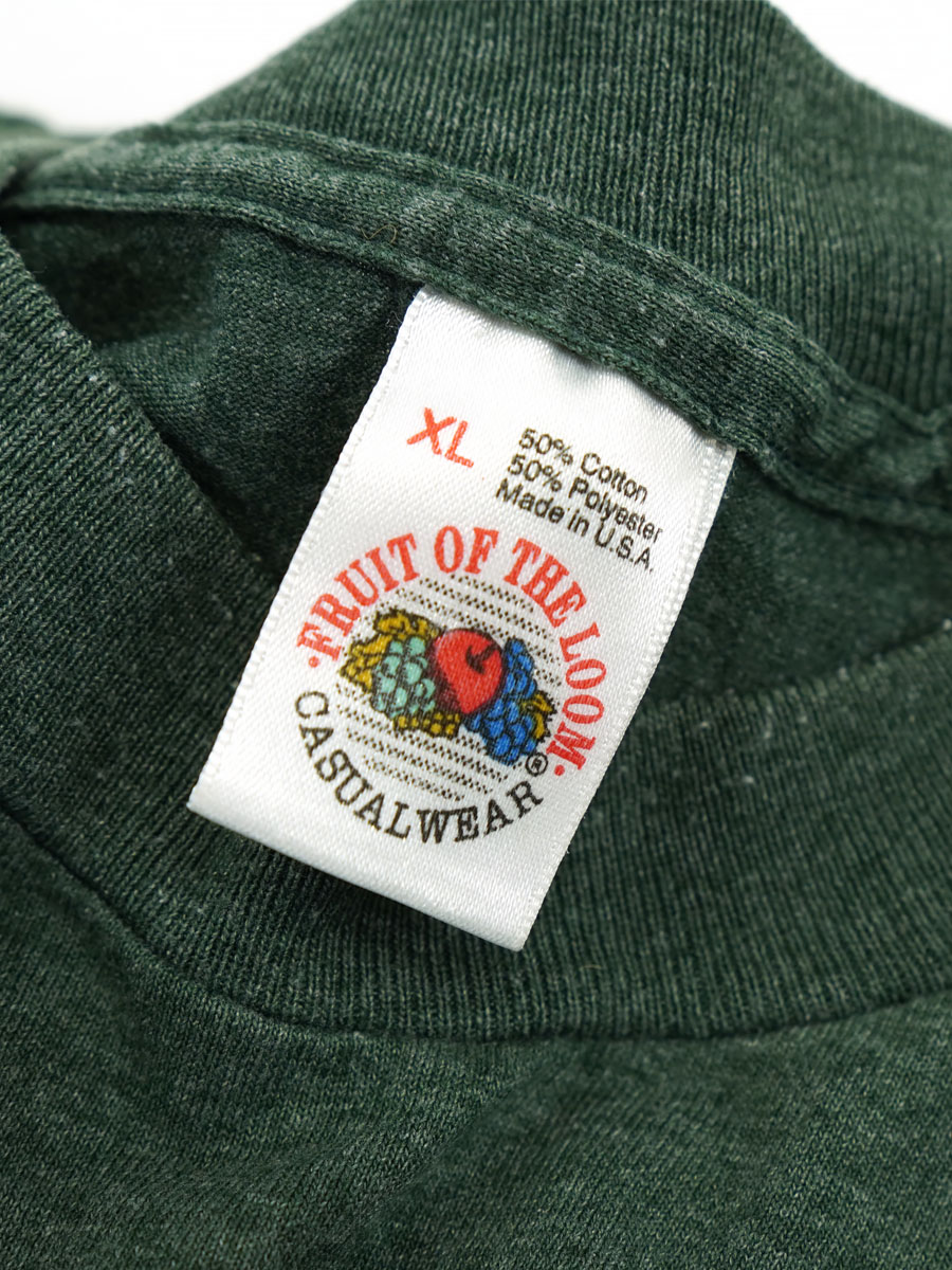 80'S～ FRUIT OF THE LOOM 50/50 PLAIN LONG SLEEVE T SHIRT (SIZE. X LARGE) MADE IN USA