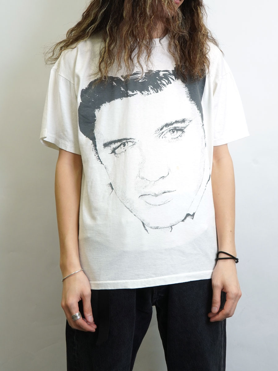 90's～ ''エルヴィス・プレスリー'' プリントTシャツ 実寸(L位
