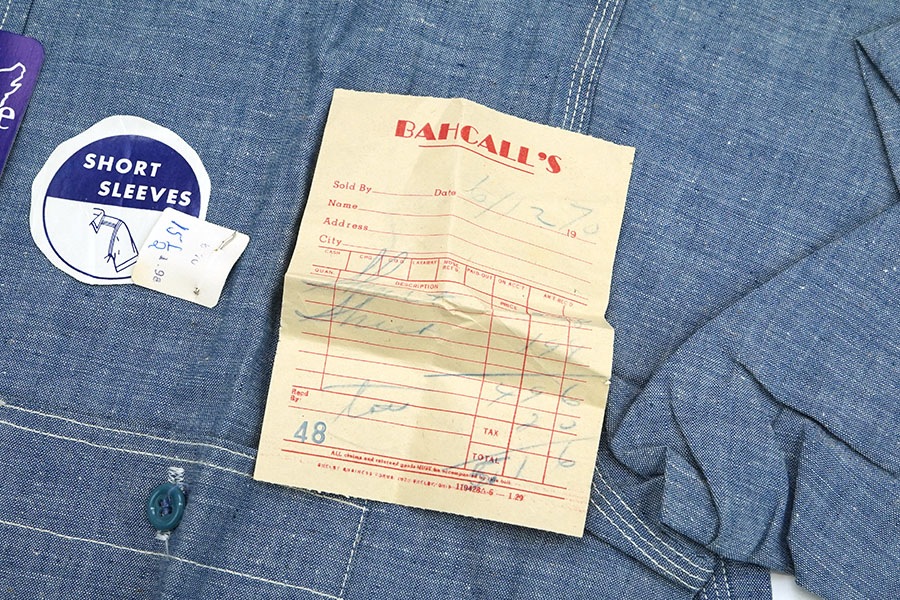 60's Cast-Wide  SHIRTS S/S シャンブレーシャツ 表記(15 1/2) DEAD