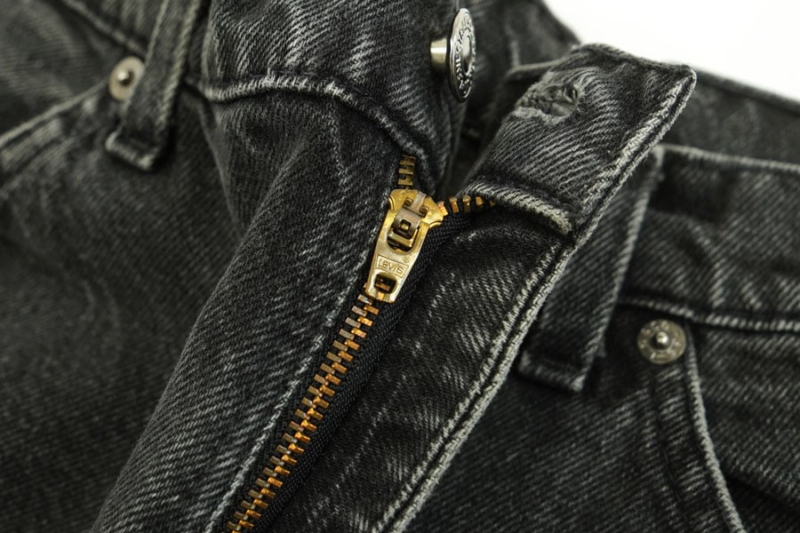 90's Levi's 550 Rマークのみ黒タブ ブラックデニムパンツ 表記(33x32