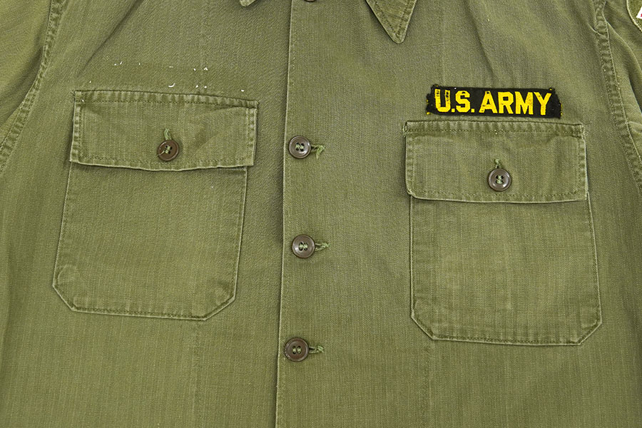 40's～ U.S.ARMY M-47 ヘリンボーンツイル ユーティリティージャケット