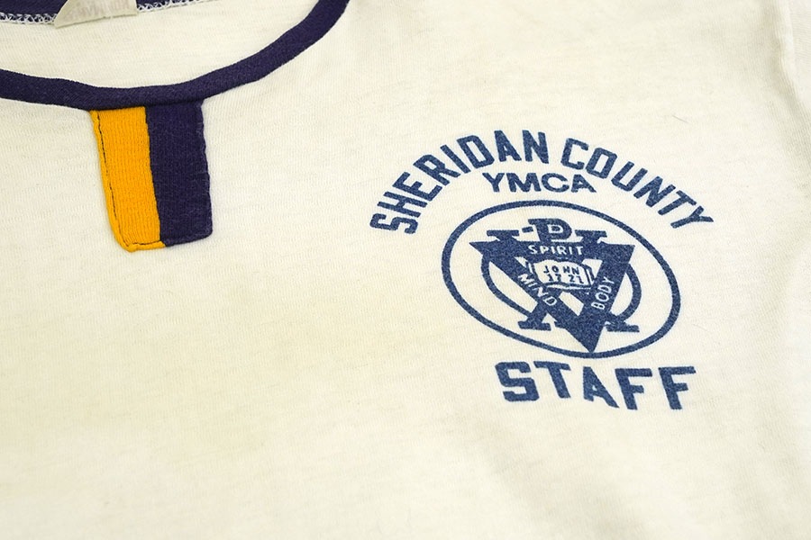 60's チャンピオン ランタグ ''SHERIDAN COUNTRY STAFF'' 染み込み