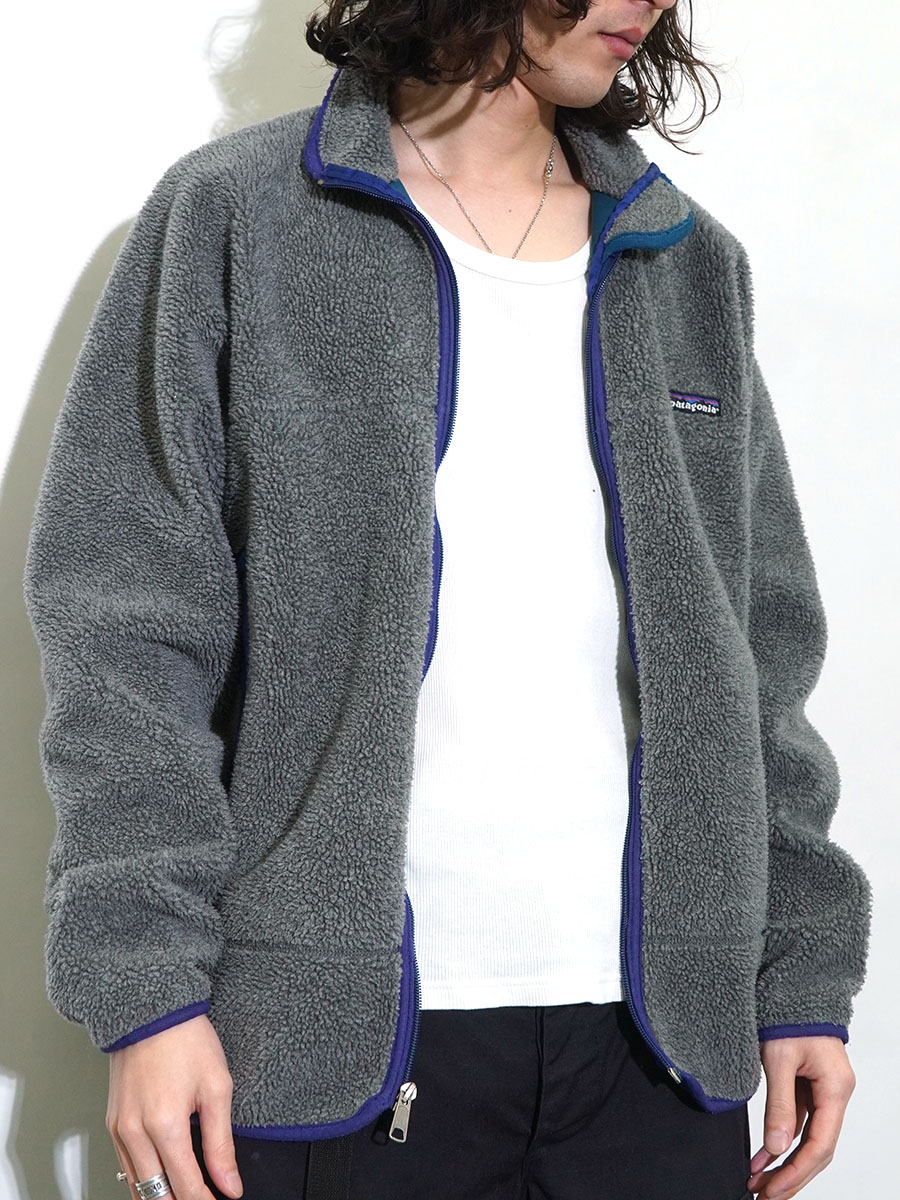 90'S PATAGONIA RETRO-X CHARCOAL HEATHER (SIZE.LARGE) MADE IN USA