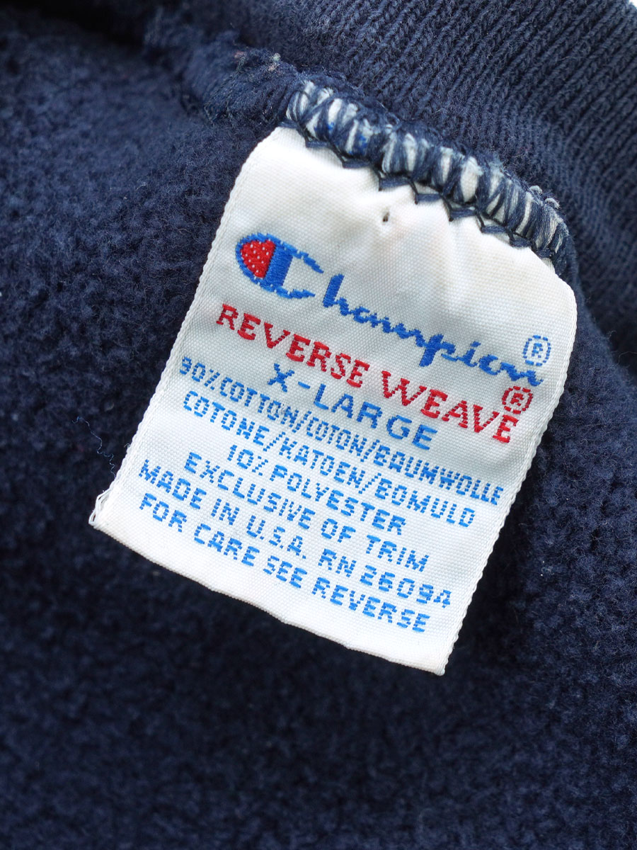 90's 刺繍タグ チャンピオンRW ''COLORADO'' ネイビー 表記(XL