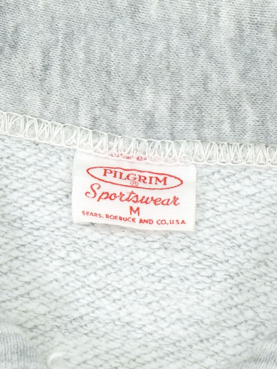 50's PILGRIM 無地 無地 襟付き H/Z スウェット グレー 表記(M