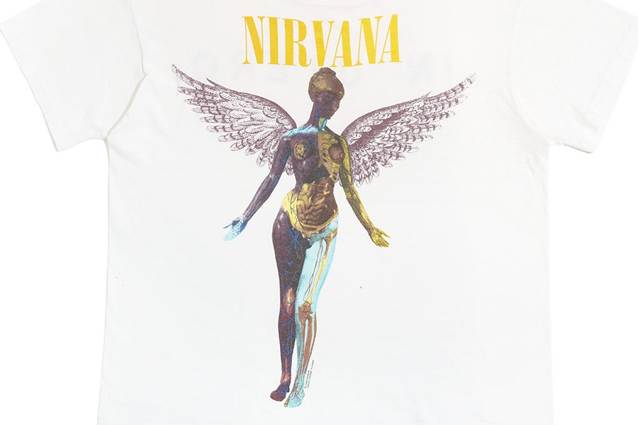 90's giant BY anvil NIRVANA ''IN UTERO'' 両面プリント Tシャツ 表記