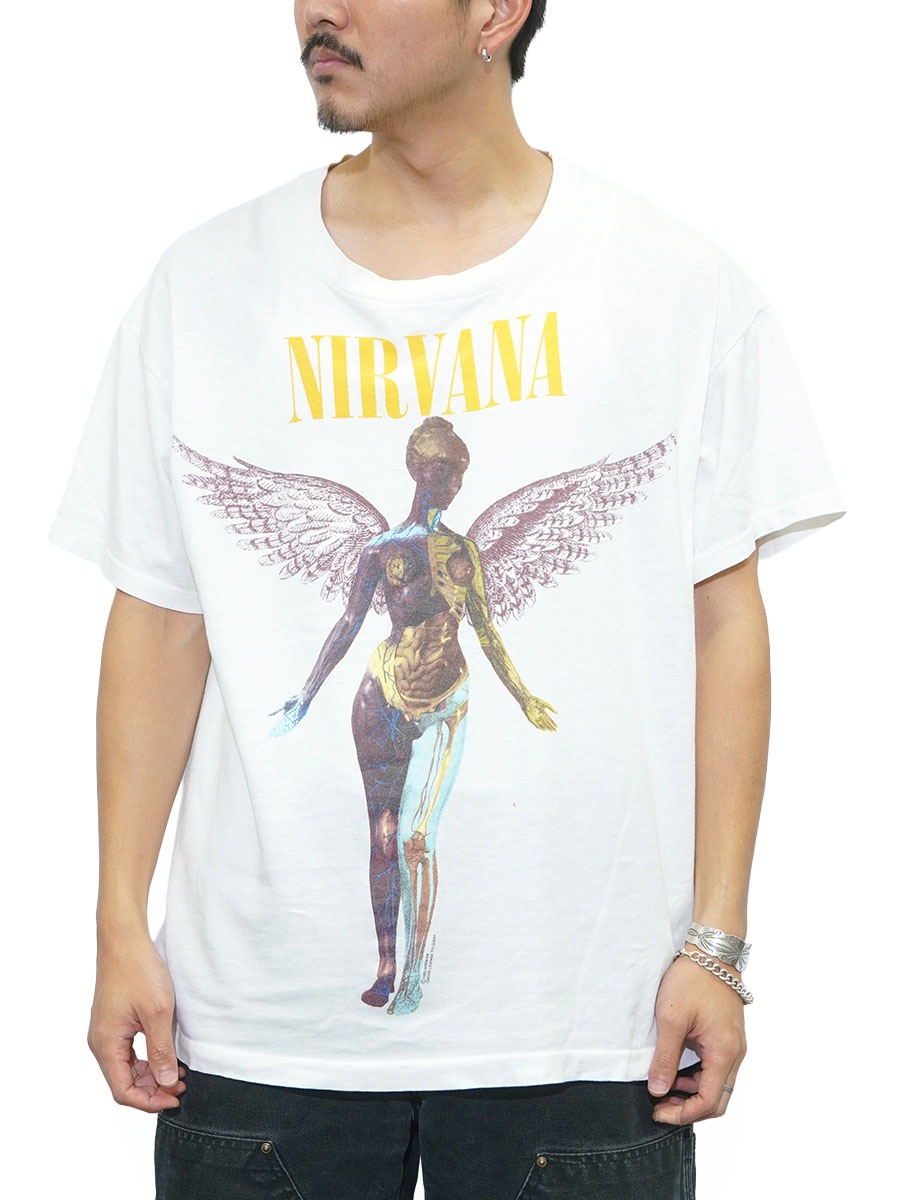 90's giant BY anvil NIRVANA ''IN UTERO'' 両面プリント Tシャツ 表記
