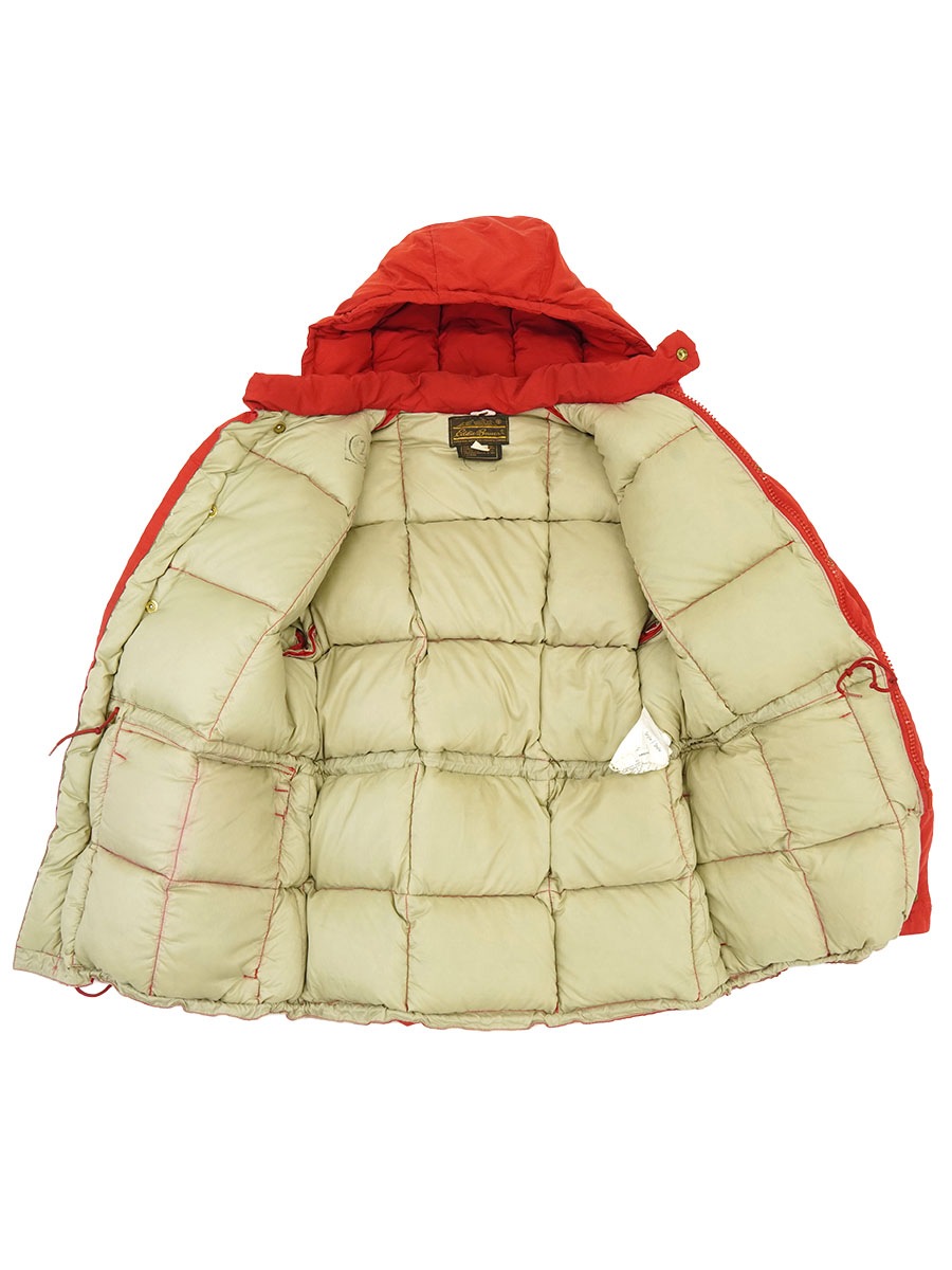 80's 黒タグ エディーバウアー カラコラム フード付き ダウン