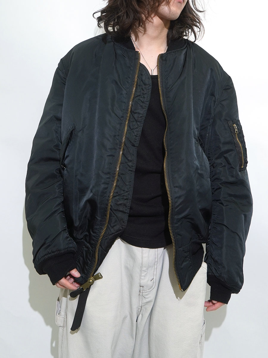 ALPHA INDUSTRIES MA-1 MIL-J-82790J FLIGHT JACKET BLACK (SIZE.X