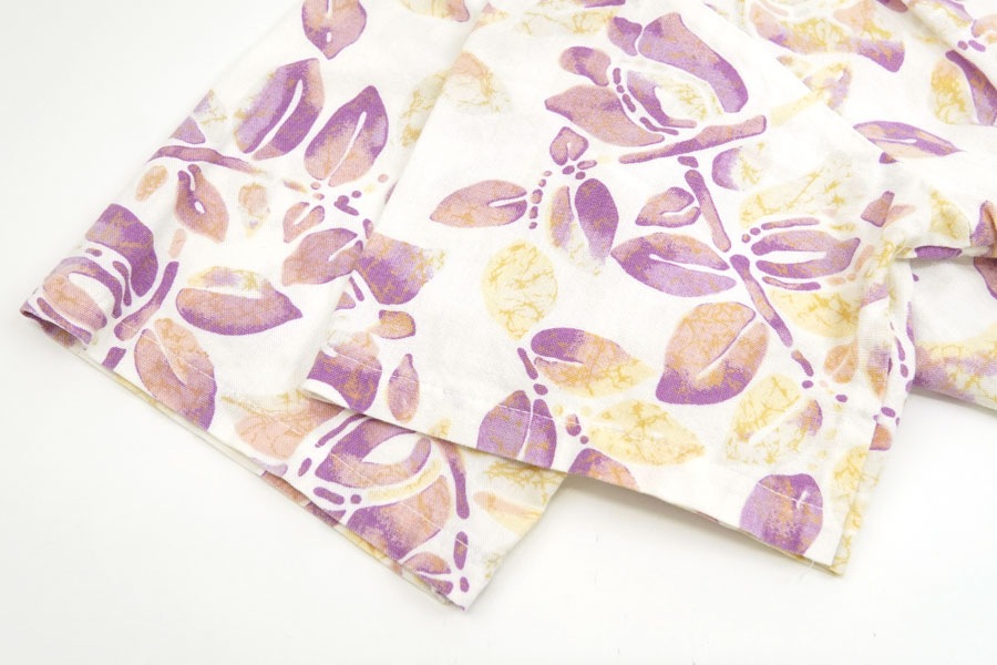 70's OP ボタニカル柄 コットンハワイアンシャツ 表記(L)