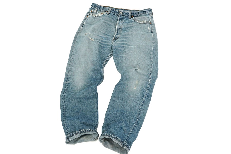 00'S LEVI'S 501 DAMAGE！ JEANS (SIZE.W34 L30) MADE IN USA
